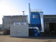 Impianto in azienda primaria nel settore trattamento rifiuti: costituito da filtro a maniche e filtro a carboni attivi