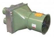 Ventilatore elicoidale con batteria di riscaldamento per soffiaggio aria calda
