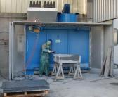 Parete aspirante per lavorazione di graniti