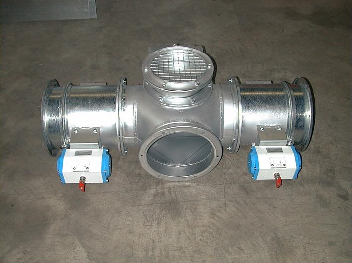 by pass con serrande a farfalla pneumatiche